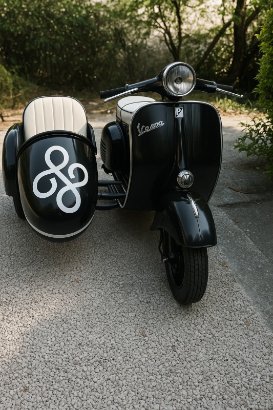 vespa Sidecar entièrement restauré, personnalisé, certificat d’authenticité piaggio , près de Cannes 