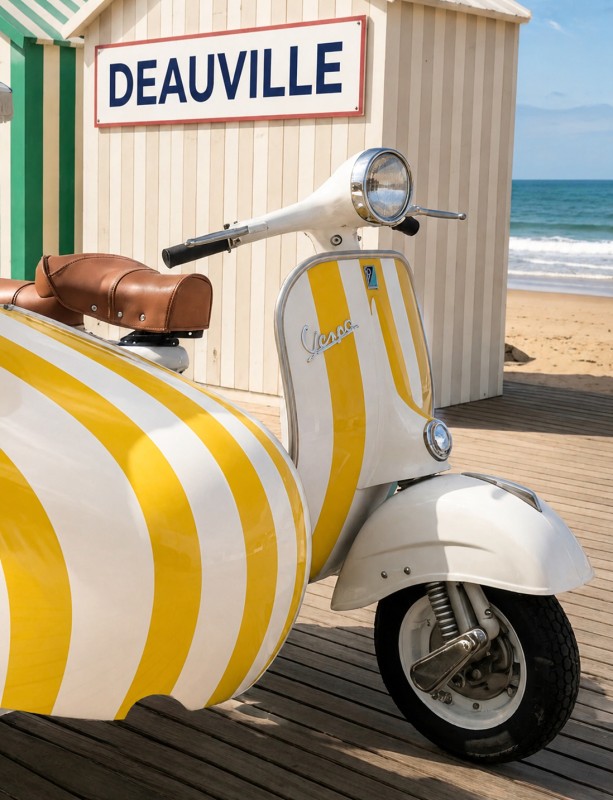 Série Deauville 2026 : Le Side-Car Vespa qui Réinvente l’Art de Vivre à la Française , Deauville 