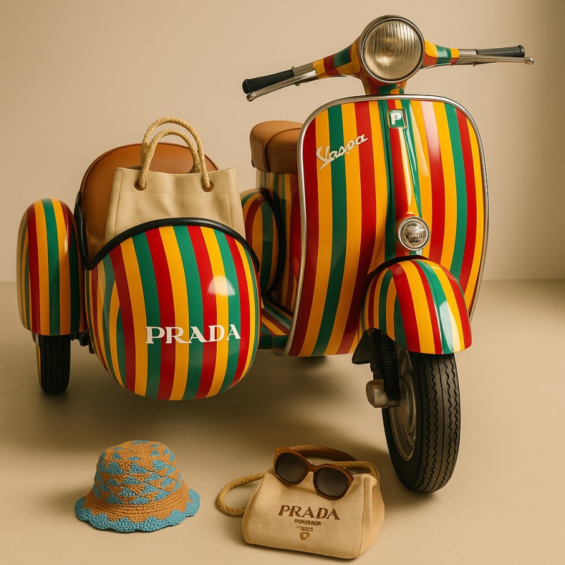 vespa Sidecar édition limitée , personnalisée à la demande , certifiée Piaggio , entièrement restaurée proche de Geneve 