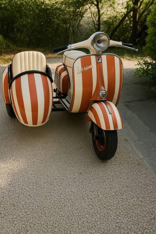 vespa Sidecar entièrement restauré, personnalisé, certificat d’authenticité piaggio , près de Cannes 