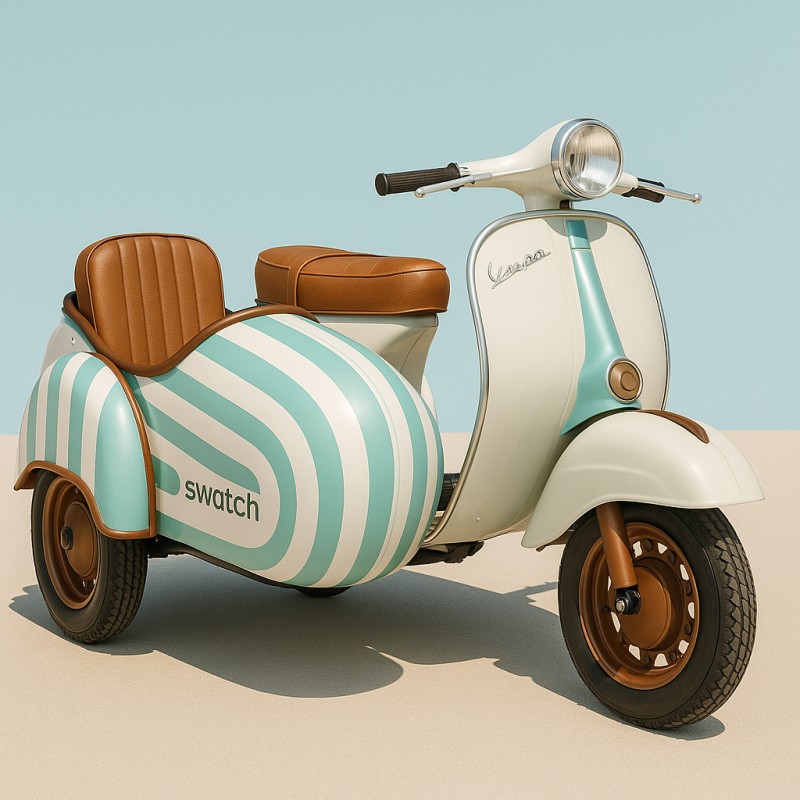 vespa Sidecar entièrement restauré, personnalisé, certificat d’authenticité piaggio , près de Cannes 