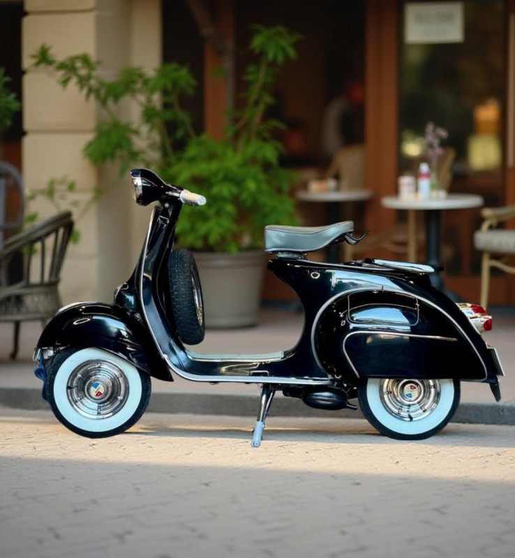 vespa VBB 1965 , all black, proche de Paris . restauration complète, certificat d origine piaggio , carte grise de collection