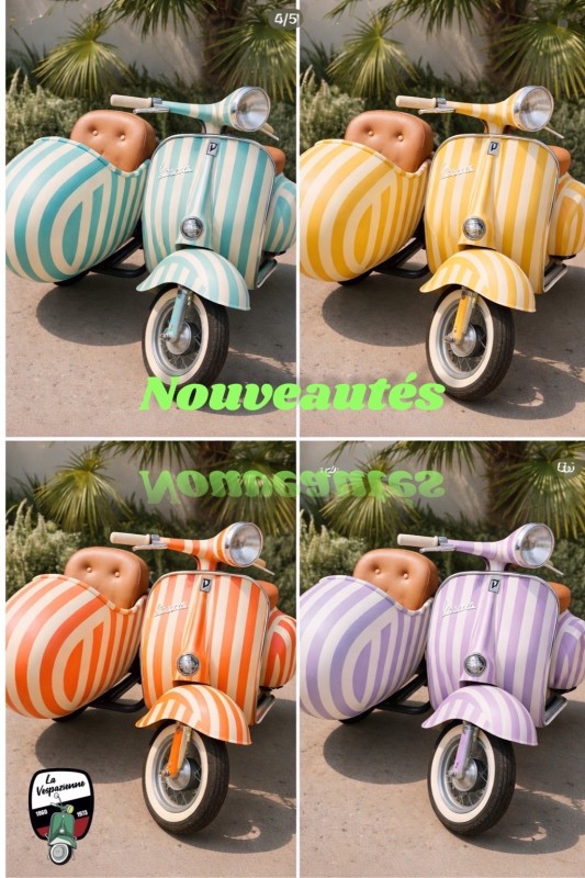 Nouveaux Sidecars Printemps : le renouveau du style vintage signé @lavespazienne , carte grise collection, Paris 