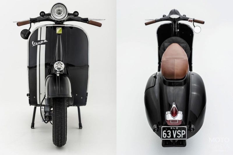 Vespa VBB 1965 , noire , entièrement restaurée – Icône vintage personnalisée en finition , proche de bordeaux